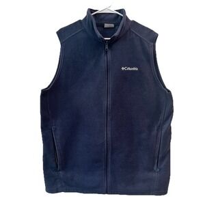 Columbia Fleece Vest Men X-Large Tall Blue Steens Mountain Outdoor Gorpcore